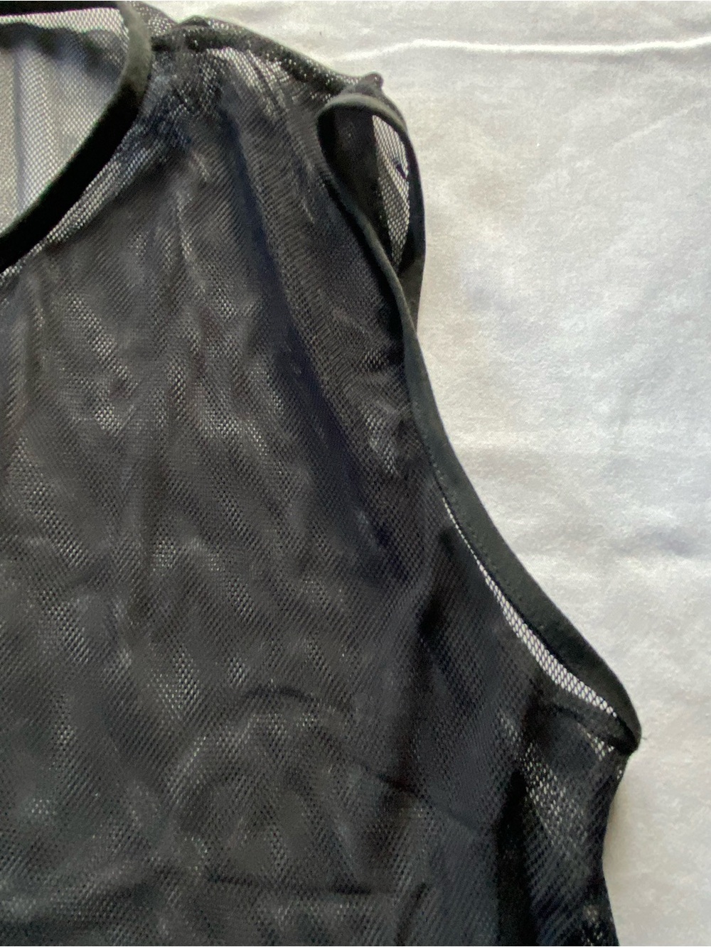 NWOT Halloween Mesh Black Top One Size - Picture 2 of 4